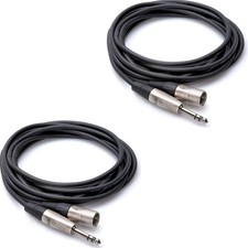 2 Hosa HSX-020 1/4" TRS to XLR3M Pro Balanced Interconnect Cable 20 Feet