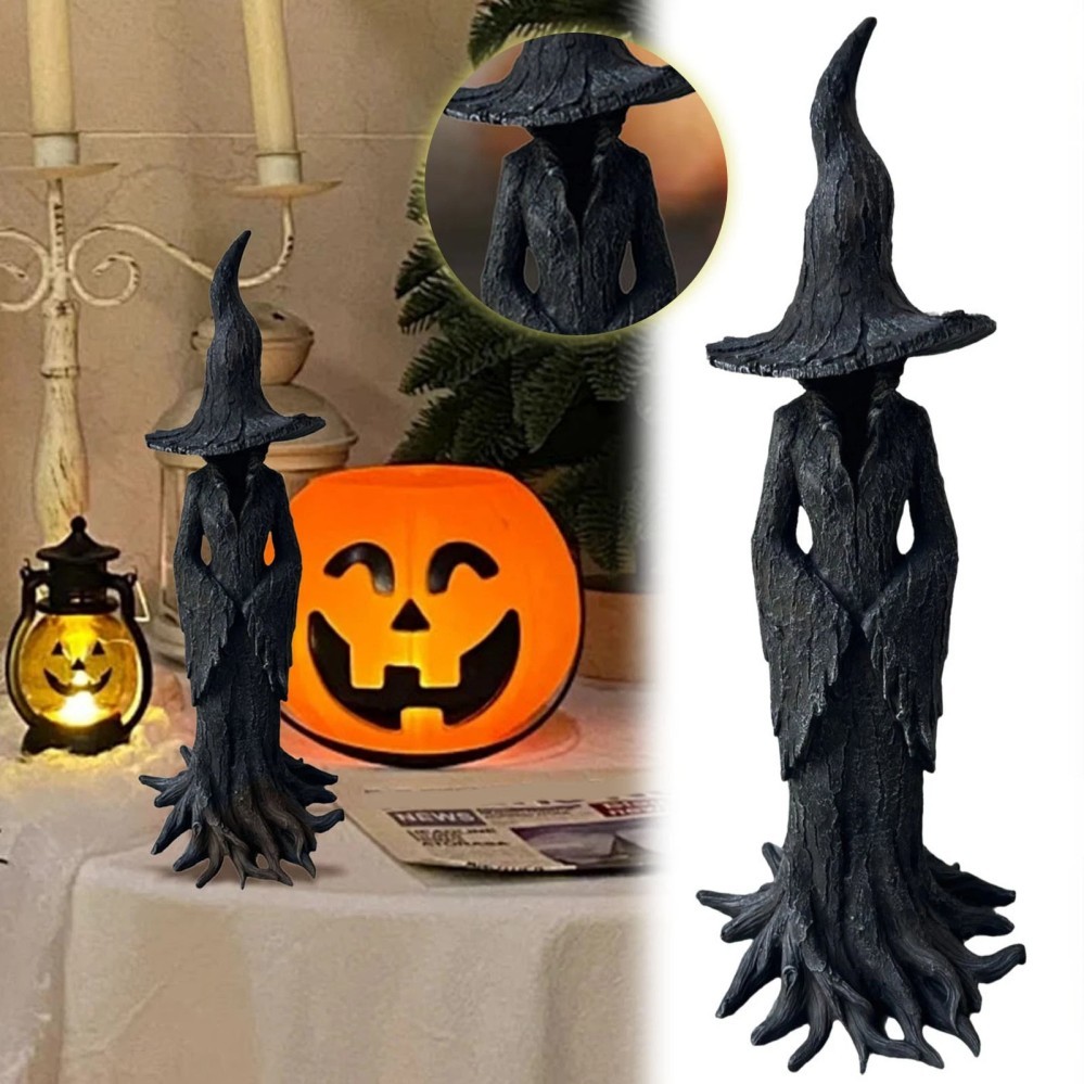 Cracker Barrel Tree Witch Statue 2025 30 cm Halloween Decor - New