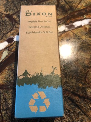 Sleeve of 3 Dixon Wind extreme distance Eco-Friendly Golf Balls. New