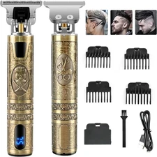 Professional Men's Hair Clipper, Beard Trimmer, and Precision Outliner with LCD