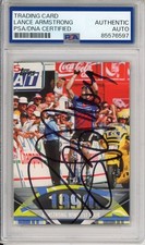 2011 TOPPS AMERICAN PIE TOUR DE LANCE ARMSTRONG SIGNED AUTOGRAPHED PSA DNA COA