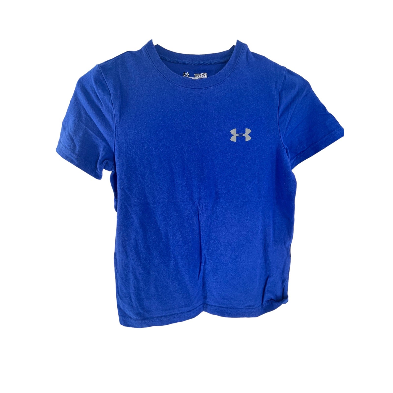 Under Armour Boys Short Sleeve Loose Fit Heat Gear Blue T-Shirt Youth Size Small thumbnail 2