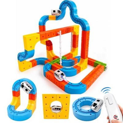 klick Rail Electric Train Set, Anti-Gravity Modular 3D Track Building Toys wi...