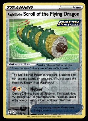Rapid Strike Scroll of the Flying Dragon 153 Reverse Holo | Evolving Skies | NM