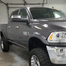 FIT 10-18 DODGE RAM 2500 3500 CHROME TOP HALF SIDE MIRROR COVER W/SIGNAL CUT