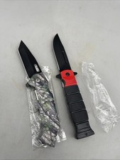 2 Pack Razor Tactical Knife FOLDING Blade Knife 8 Spring Assist Camo/Black NEW