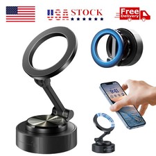 360 Vacuum Strong Magnetic Car Phone Holder Suction Cup Stand Foldable Car Mount