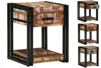 Nachttisch 40X40X50 Cm Massivholz Altholz