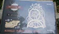 ROKR DIY 3D Wooden Puzzle Mechanical Gear Drive Pendulum Clock Assembly NIB  