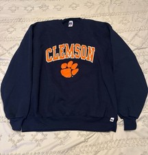 Russell Athletic Vintage Clemson Tigers Sweatshirt Size XL Men's Navy Blue