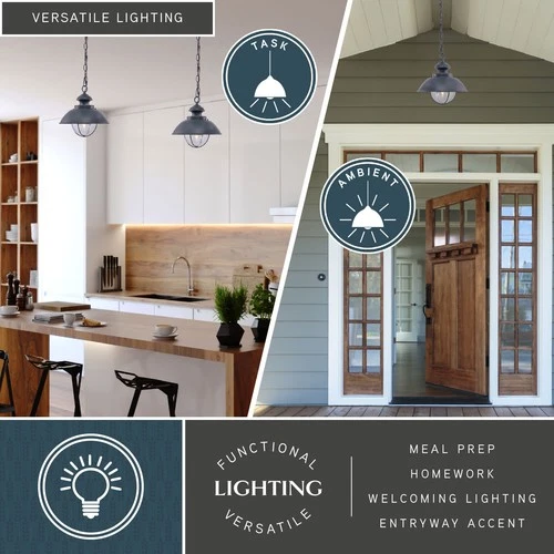 Vaxcel Lighting OD21506 Black Harwich 1-Light Outdoor Pendant - Picture 12 of 12