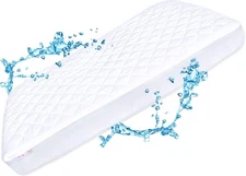 Pack N Play Mattress Protector Pad - Waterproof & Noiseless, Ultra-Soft Breat...