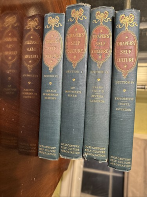 #ad 1907 ANTIQUE 4 vol set Draper’s Self Culture Illustrated First Editions $80.00