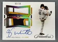2021 Panini Flawless Ryan Weathers 03/10 Rookie Dual Patch Auto #RDPA-RW Yankees