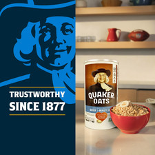 Quaker Old Fashioned Instant Whole Grain Oatmeal, 42 oz Canister pack of 2