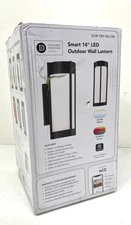 Designers Fountain Matte Black Outdoor Hardwired Porch Light Wall Sconce Smart