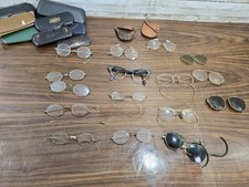 Lot Of 16 Pair Of Antique Eyeglasses/ Clip Ons - Some Marked 12k GF Vintage