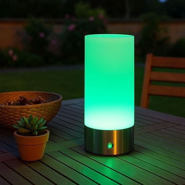 Tischlampe AußEnleuchte Touchdimmer Akku Gartenlampe Wetterfest Rgb Led H 19 Cm-image