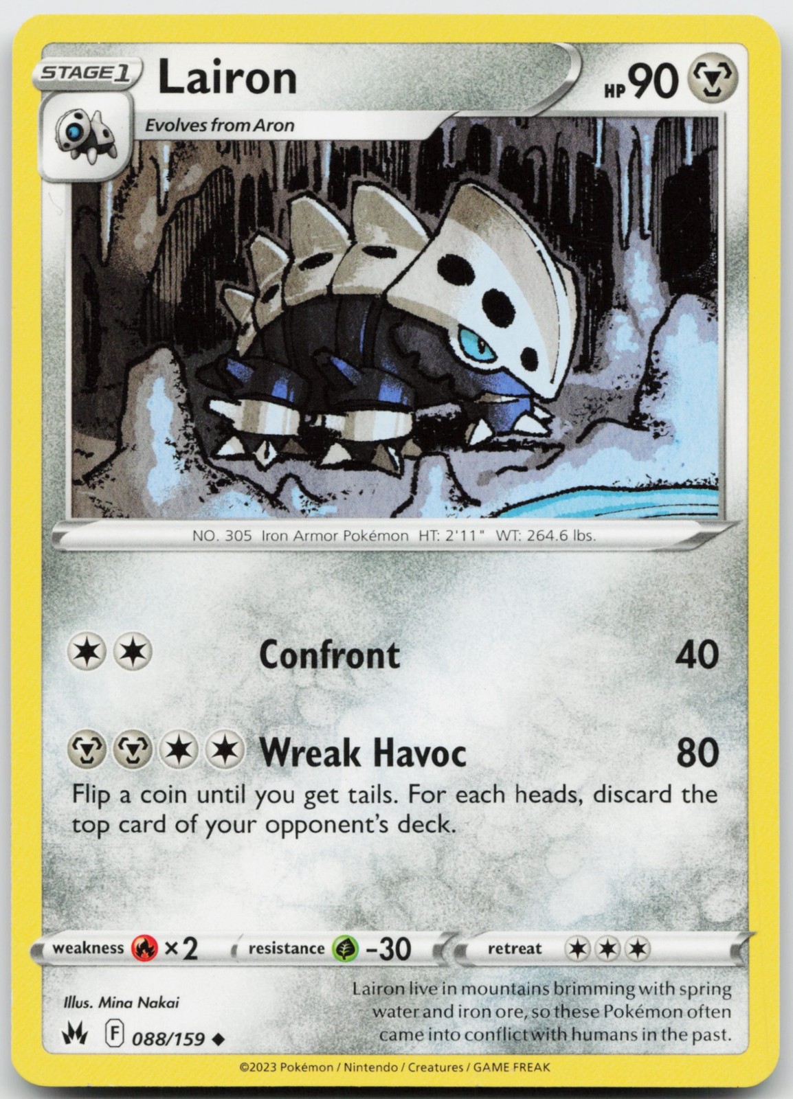 Lairon Pokemon SWSH: Crown Zenith 088/159 LP