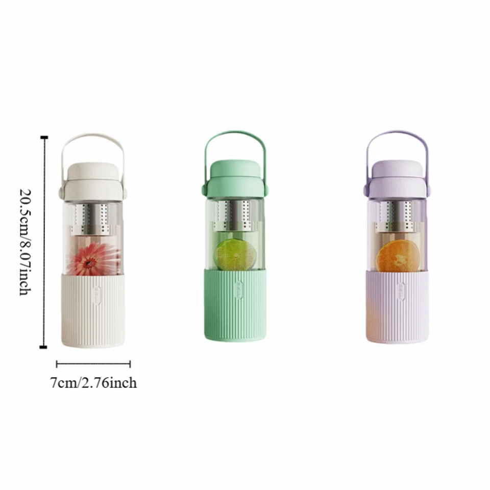 Glass Tea and Water Separator Cup Anti-scalding Tea Cup Water Bottle Student - Image 2 of 4
