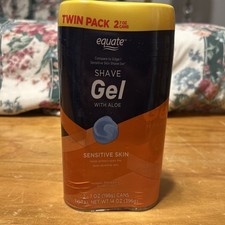 Equate Sensitive Skin Shave Gel With Aloe, 7 oz - 2 Pack Twin Pack NEW SEAL