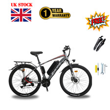 E-Bike 26in Tyre Electric Bike Mountain Bike 250W Motor 36V Battery E9 Grey