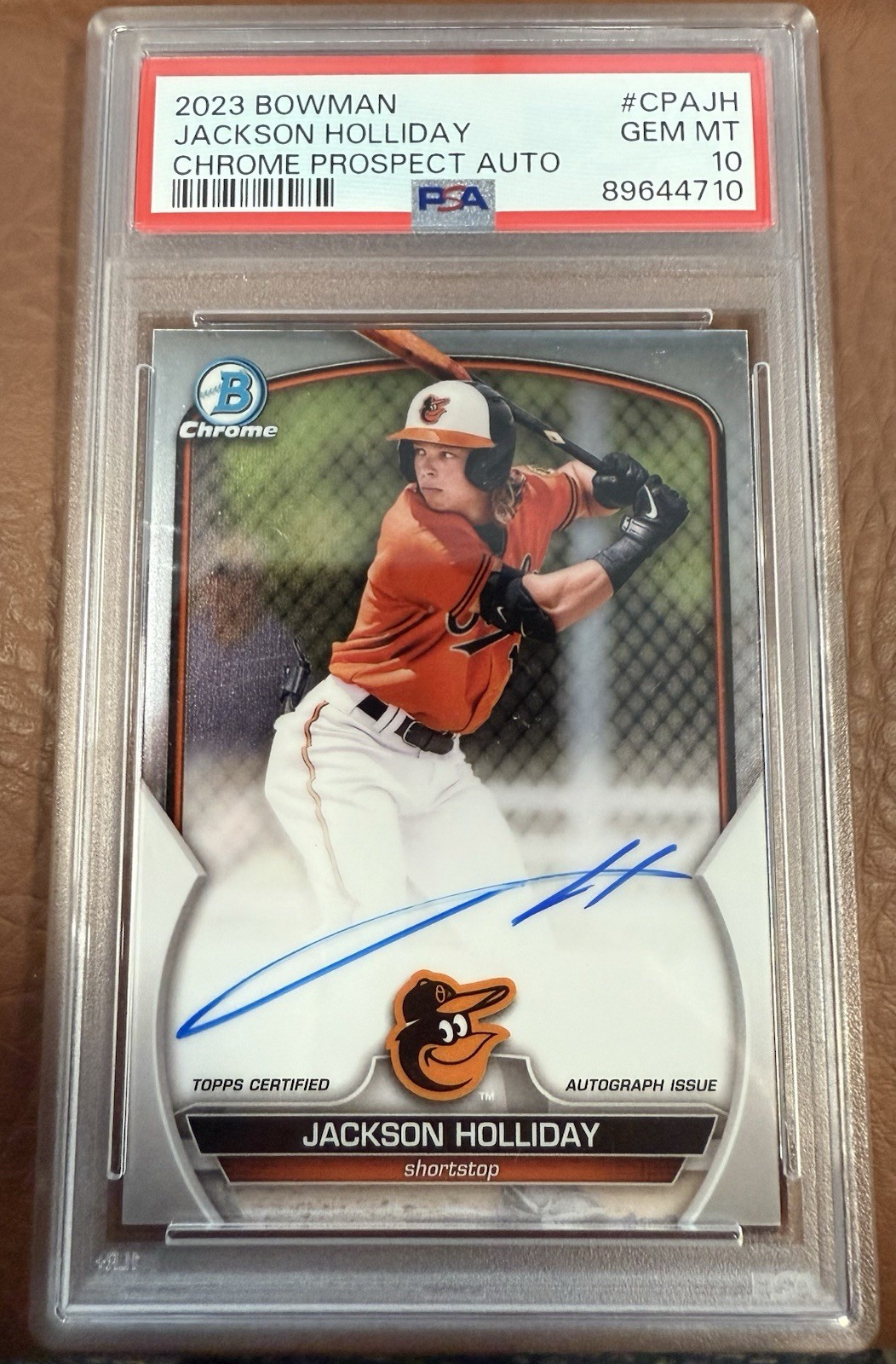 2023 Bowman - Chrome Prospect Autographs Jackson Holliday #CPA-JH (AU, RC)