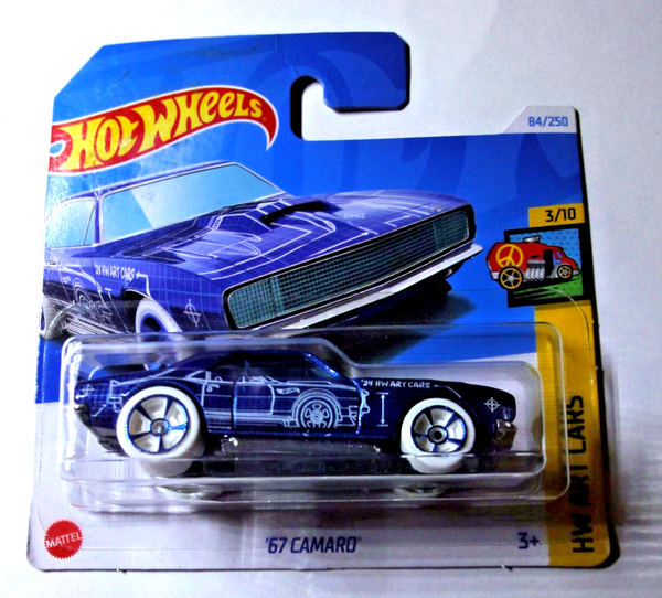 Hot Wheels - '67 Chevrolet Camaro - Short Card 1:64 - Hw Art Cars 2024 - HTB74-image