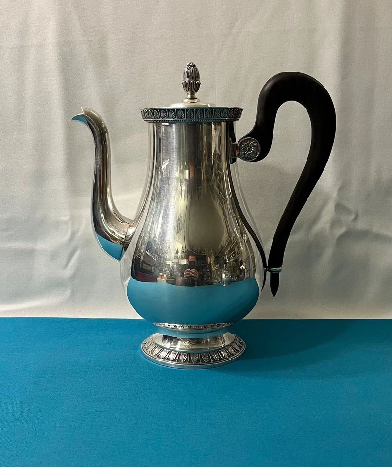 Cafetière CHRISTOFLE modèle MALMAISON métal argenté EMPIRE 25 cm café thé - Photo 1/4