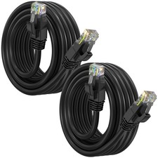 Cat 6 Ethernet Cable 10 ft 2-Pack - High-Speed LAN Cable, Internet Cable, Pat...