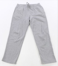 Rare Vintage NIKE Small Swoosh Joggers Sweatpants 90s 2000s Light Gray Large L