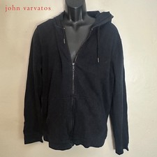John Varvatos Peace Hoodie Large Gently worn Cotton blend 22.5" armpit to armpit
