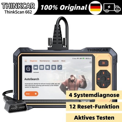 ThinkScan 662 KFZ OBD2 Diagnosegerät CANFD 12 Reset 4 Systeme ABS ECM TCM SRS