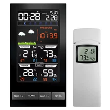 Weather Station Wireless Indoor Outdoor Sensor Hygrometer Pressure Mmhg Baromete