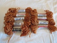 Needloft Plastic Canvas Yarn, Pre-Owned, Rust, 9 ea. 10-yard Skeins