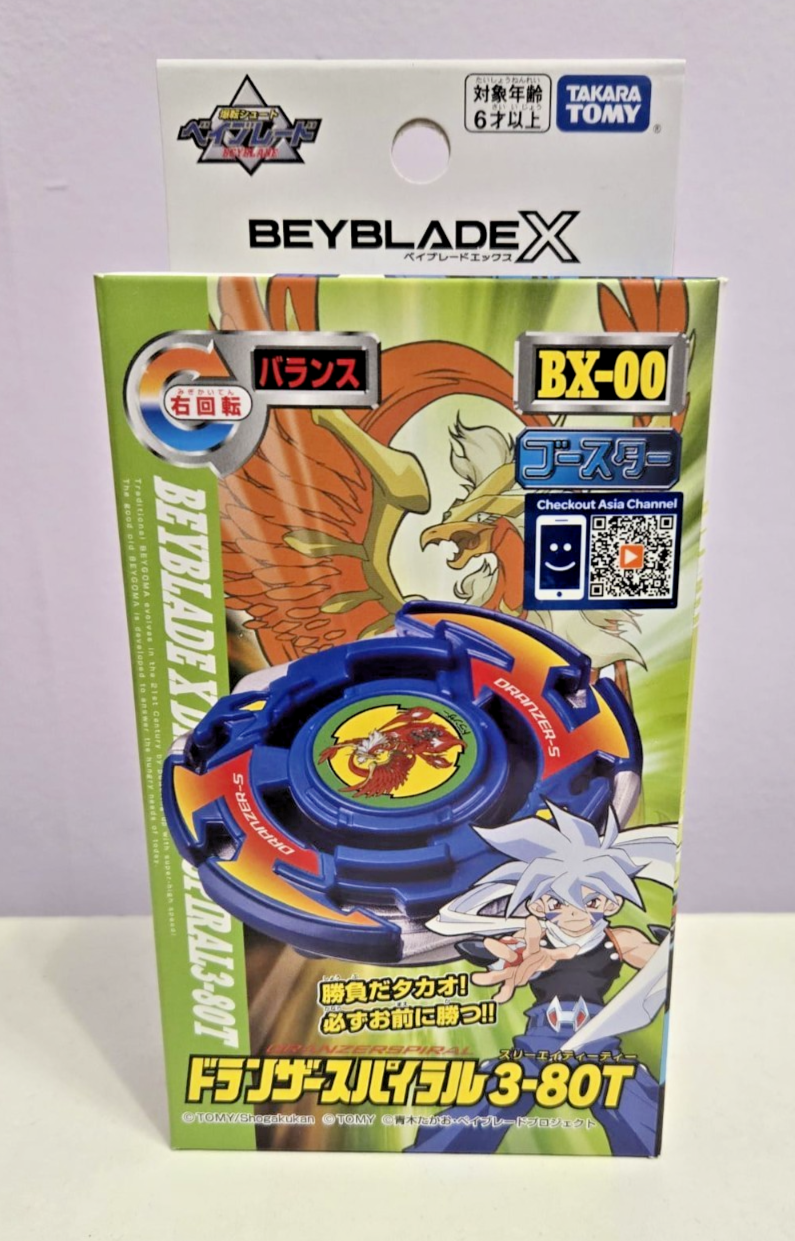 BXG-01 BX-00 Takara Tomy Beyblade X  Booster Drunkher Spiral 3-80T, UK seller