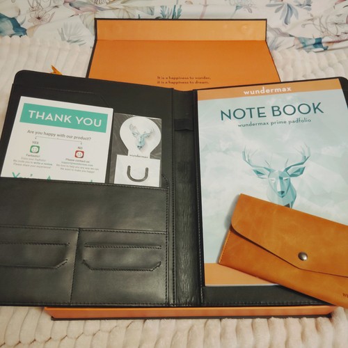 Wundermax Executive Padfolio Portfolio Organizer Planner w/Notebook And Wallet