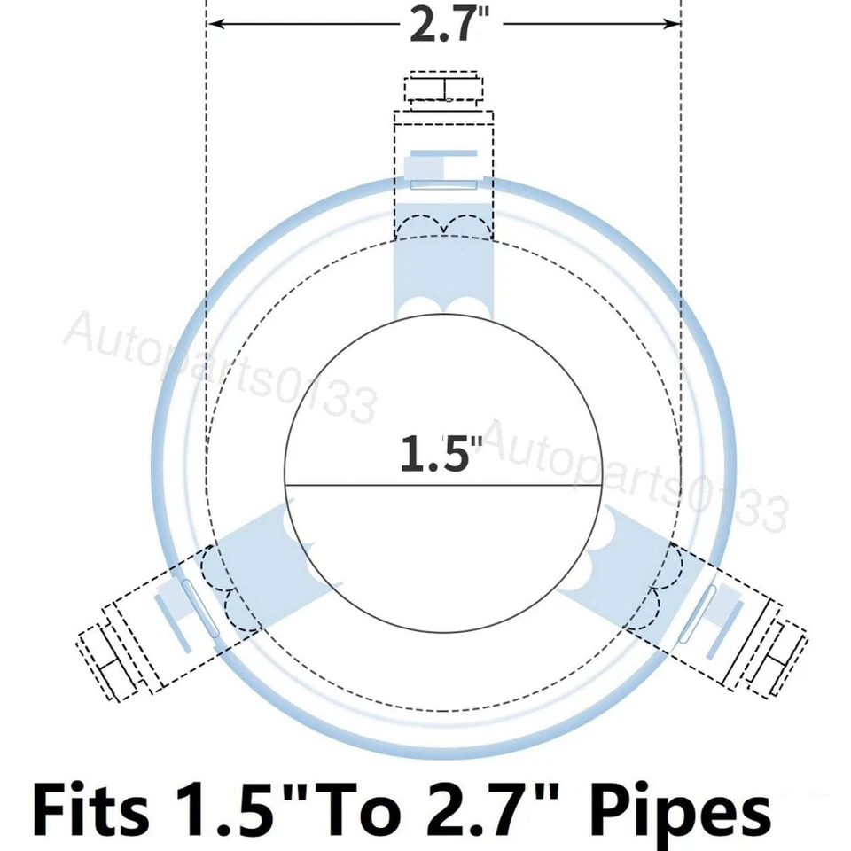 2PCS For Audi A6L Exhaust Pipe Tip Rear Tail Throat Muffler Stainless Steel Foto 4 de 4