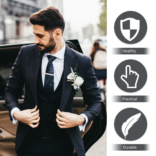 Accessori Uomo Gemelli Oro Cravatta Fermacravatta Papà Uomo Cristallo per Uomo Link - Foto 7 di 11