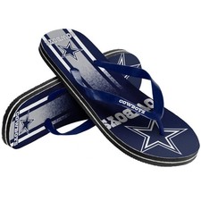 NFL Women's Dallas Cowboys Flip Flops Sandals Sz 7-8 NWT Forever Collectibles