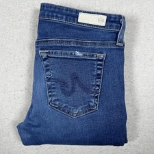AG Adriano Goldschmied The Legging Ankle Jeans Womens 27R Blue Distressed Skinny
