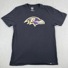 47 Brand Baltimore Ravens NFL Graphic T-Shirt Mens XL Black Cotton Crew Neck