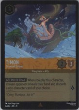 Lorcana Foil Timon - Snowball Swiper Winterspell 16/204 Rare NM