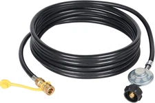 12 FT Propane Hose with Regulator -3/8 Quick Connect Disconnect Replacement for