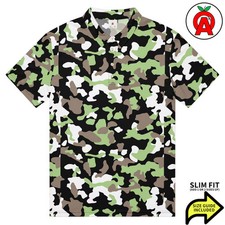 Camo Camouflage Mens Polo Shirt Slim Fit Casual