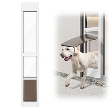 Dog Door for Sliding Glass Door, Adjustable Height 75 3/5" to 80", Aluminum F...