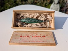 Antique Pflueger Sears Roebuck & Co. The New Winner Wood Minnow Lure in Box 8683