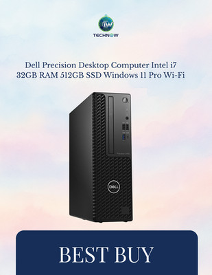 Dell Precision Desktop Computer Intel i7 32GB RAM 512GB SSD Windows 11 Pro Wi-Fi