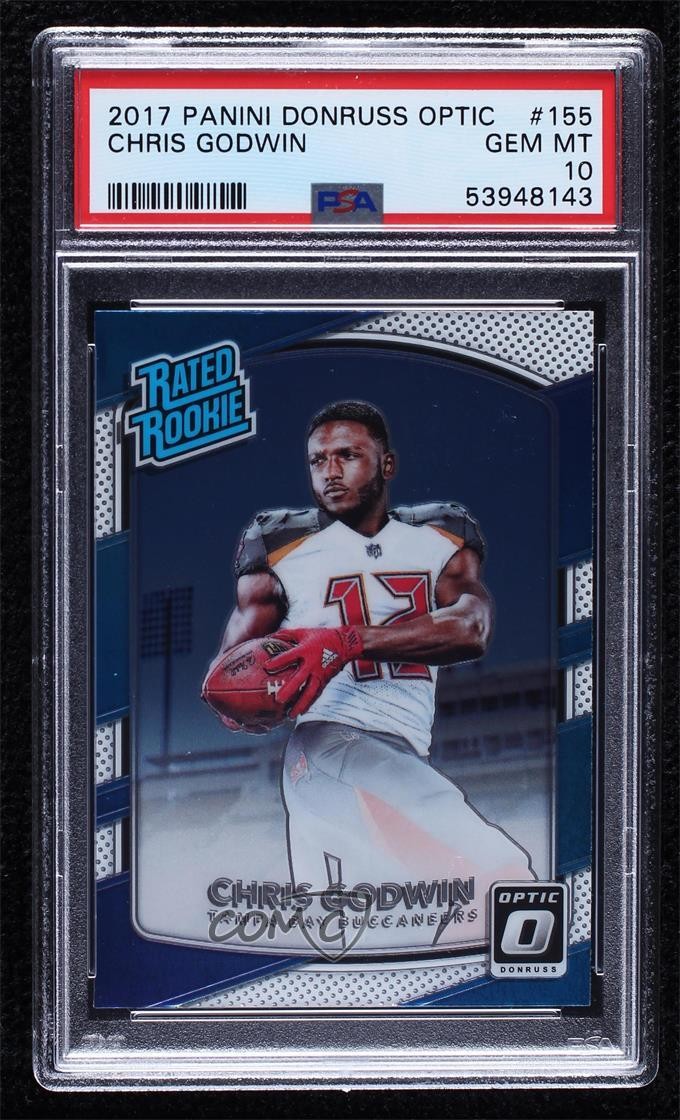 2017 Donruss Optic Rated Rookie Chris Godwin #155 PSA 10 GEM MT Rookie RC 1q7