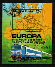HUNGARY-1979.S/S - Intl.Transportation Exhibition/Train/Rail (2) USED! Mi Bl.137